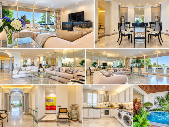 Collage de apartamento mediterráneo de lujo